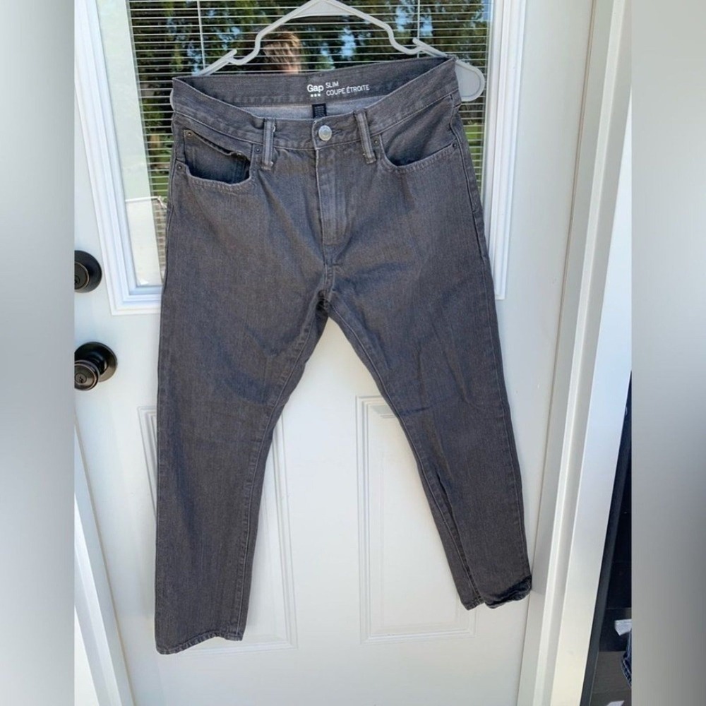 Gap Mens grey slim coupe etroite jeans 30X30 2099 - Picture 2 of 3